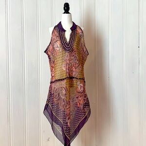 WALLY Indian inspired sheer tunic